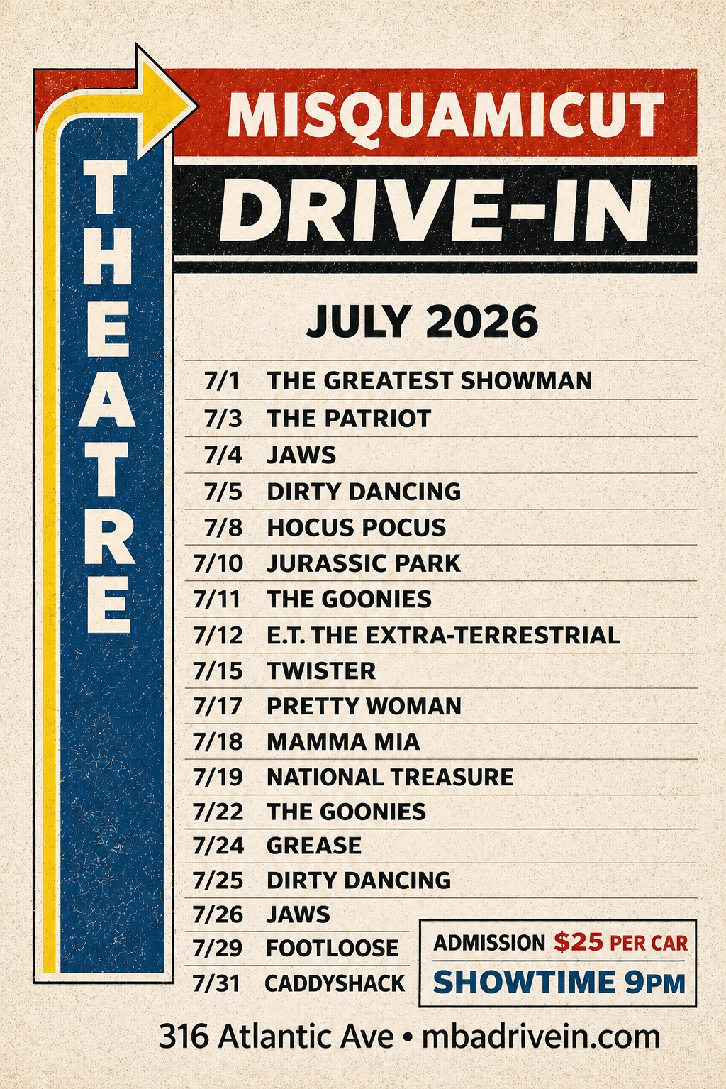 July Schedule