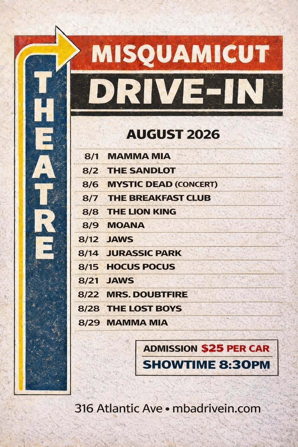 August Schedule